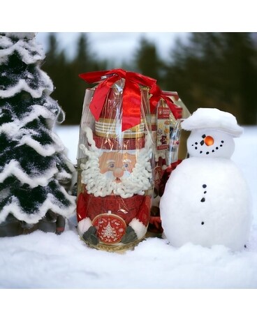 Santa Treat Tower Gift Basket