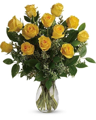 Say Yellow Dozen Roses Bouquet