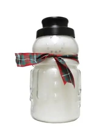 A Cheerful Giver Sugar Cookie Large Snowman Candle Flower Arrangement