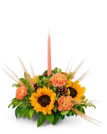 Foraging Fall Centerpiece Flower Arrangement