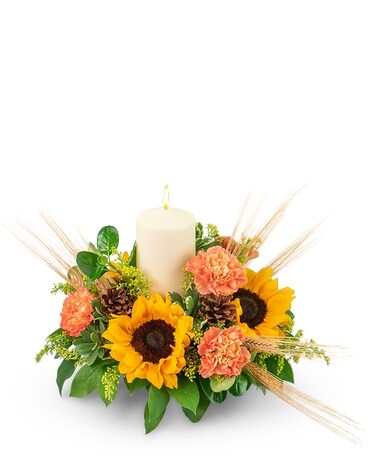 Sunny Abundance Centerpiece Flower Arrangement