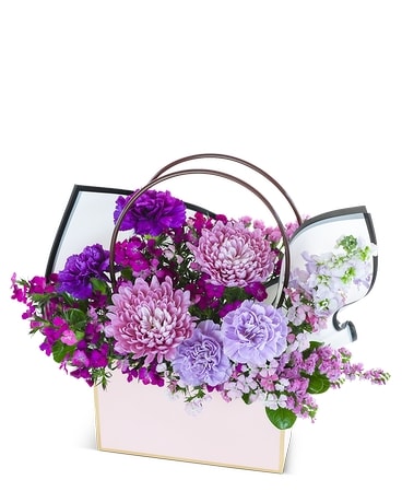 Love Blooms Here Tote Flower Arrangement