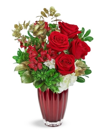 Modern Gold Devotion Flower Arrangement