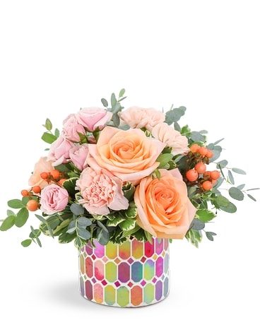 Sorbet Mosaic Flower Arrangement