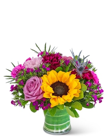 Amethyst Sunshine Flower Arrangement