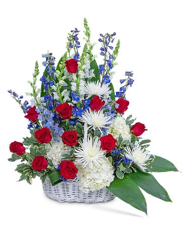 Freedom Tribute Basket Flower Arrangement