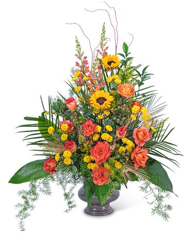 Sunset Reflections Urn Flower Arrangement