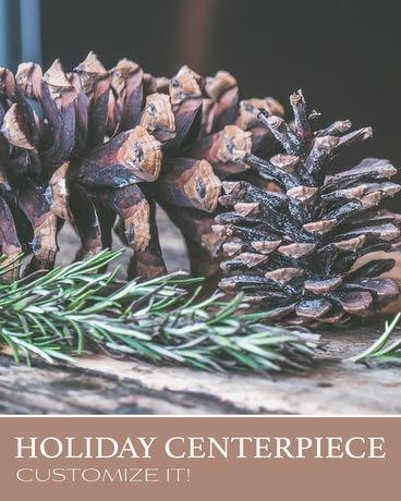 Custom Holiday Centerpiece Flower Arrangement