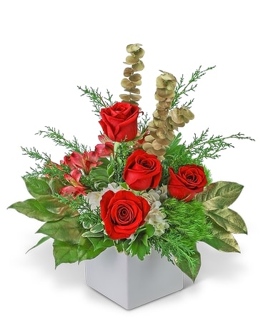 Mistletoe at Midnight Flower Arrangement