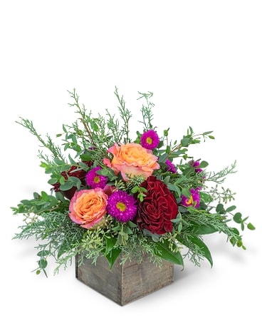 Festive Hearth Flower Arrangement