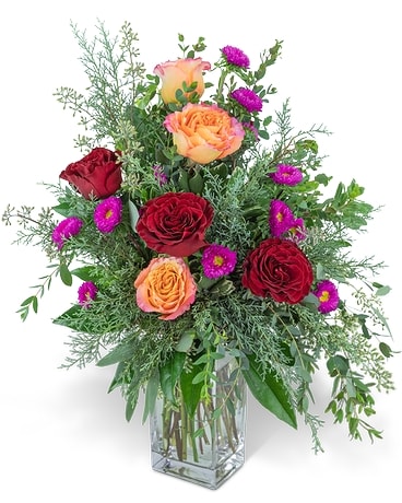 Fireside Flamenco Flower Arrangement