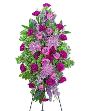 Gracefully Majestic Standing Spray Funeral Arrangement