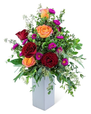 Rhubarb Rose Garden Flower Arrangement