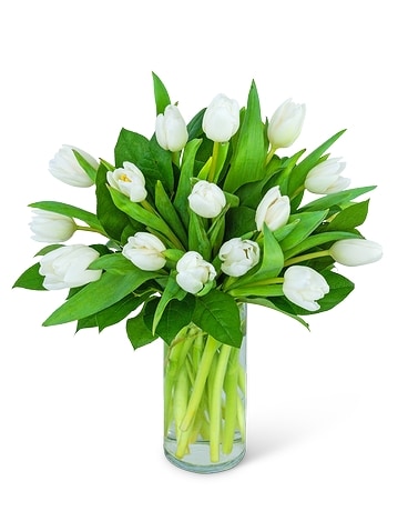 White Tulips Flower Arrangement