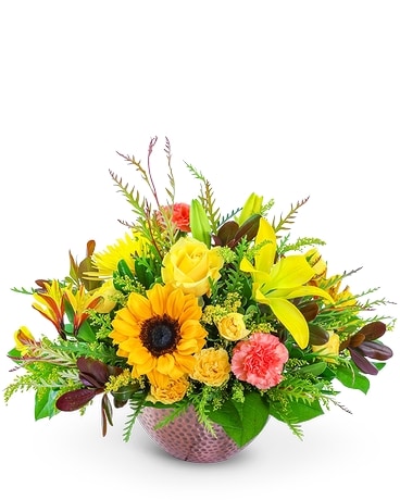 Classic Copper Centerpiece Flower Arrangement