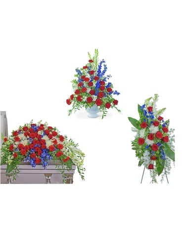 Valiant Honor Trio Funeral Arrangement