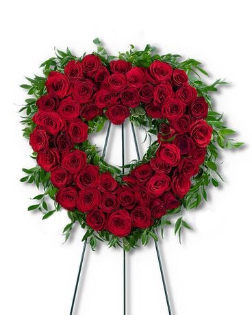 Abiding Love Heart Flower Arrangement