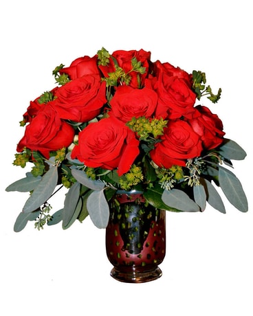 Small Roses Vase Flower Arrangement