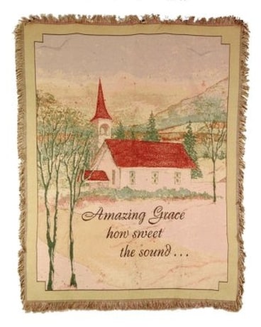 Amazing Grace Tapestry Throw Flower Arrangement