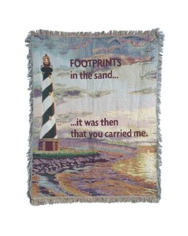 It Was Then You Carried Me Tapestry Throw Flower Arrangement