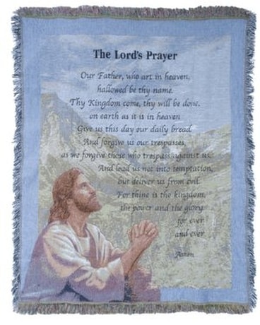 The Lord's Prayer Tapestry Throw Flower Arrangement