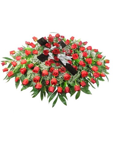 Rustic Memories Casket Spray Flower Arrangement
