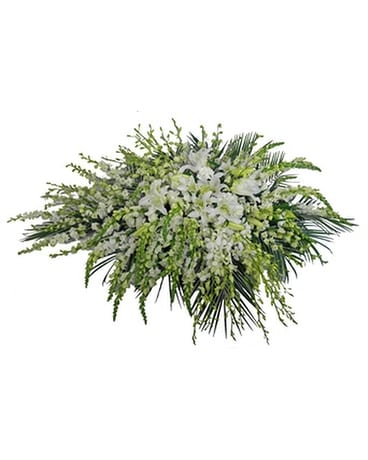 Simple Devotion Casket Spray Flower Arrangement