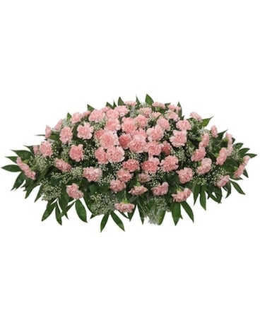 Timeless Traditions Pink Carnation Casket Spray Flower Arrangement