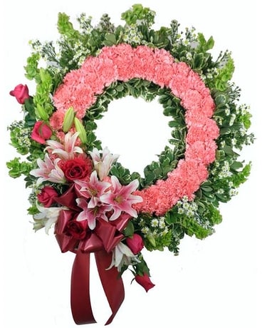 Love's Garden Deluxe Wreath Flower Arrangement