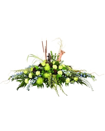 Great Outdoors Casket Spray Funeral Casket Spray Flowers
