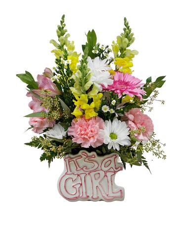 It's A Girl Flower Arrangement