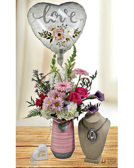 Hopelessly In Love Package Flower Arrangement