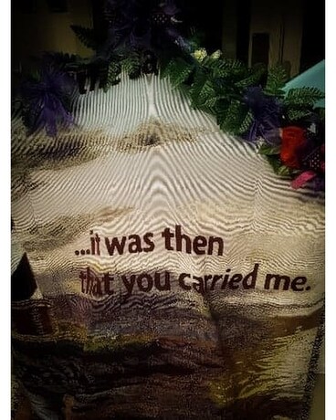 Prayer Blanket (Footprints in the Sand) Flower Arrangement