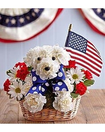 Patriotic Pup Flower Arrangement
