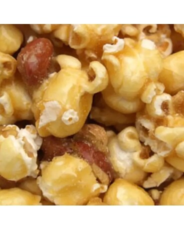 Caramel Corn Mini Hearth (Warm Glow Candle) Flower Arrangement