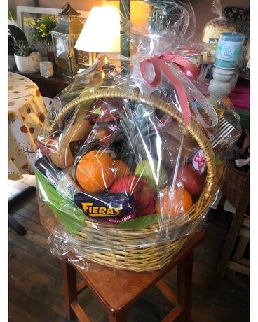 Fruit Basket Flower Arrangement
