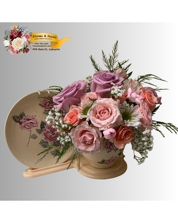 Elegant Garden Tea Party Flower Arrangement