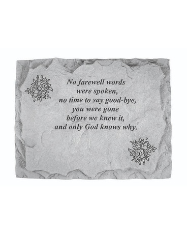 No Farewell Words Stone Gifts