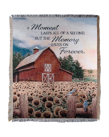 Memory Lives on Woven Tapestry Throw Gifts