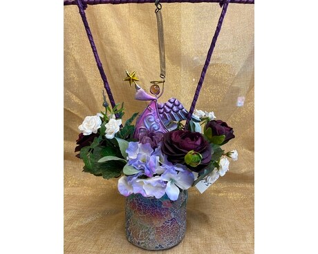 Plum Purple Hanging Angel