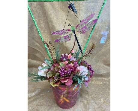 Pink & Green Dragonfly