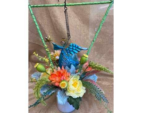 Blue &Peach Hanging Angel