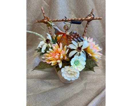 Rustic Orange Hanging Angel