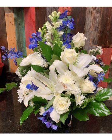 Legacy's Sapphire Cube Flower Arrangement