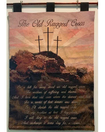 The old rugged cross tapestry Sympathy Arrangement