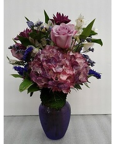 Passionate in Purple Flower Arrangement