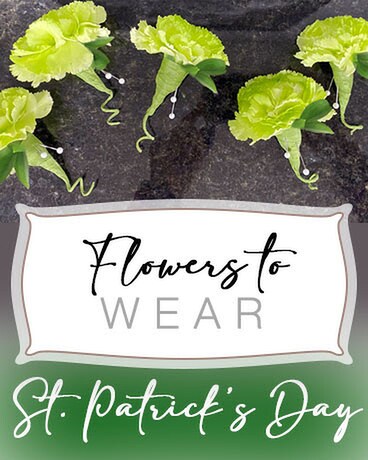 St. Patrick's Day Boutonniere Flower Arrangement