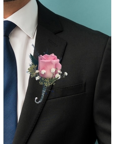 Light Pink Rose Boutonniere Boutonniere