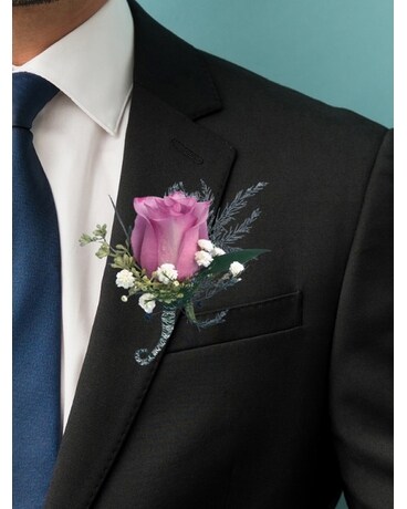 Lavender Rose Boutonniere Boutonniere
