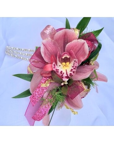 Pink Mini Cymbidium Wrist Corsage Corsage